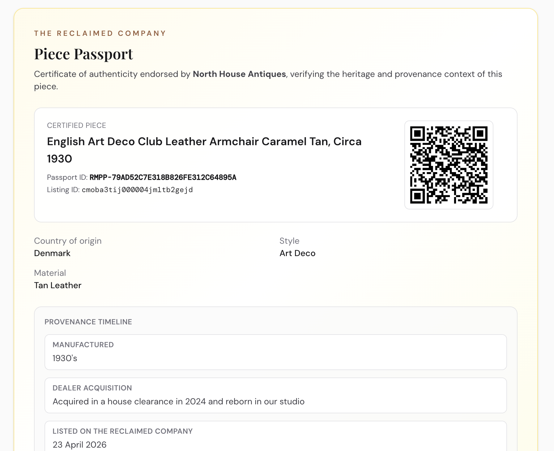 The Piece Passport: How The Reclaimed Company is Making Provenance Traceable for Every Piece