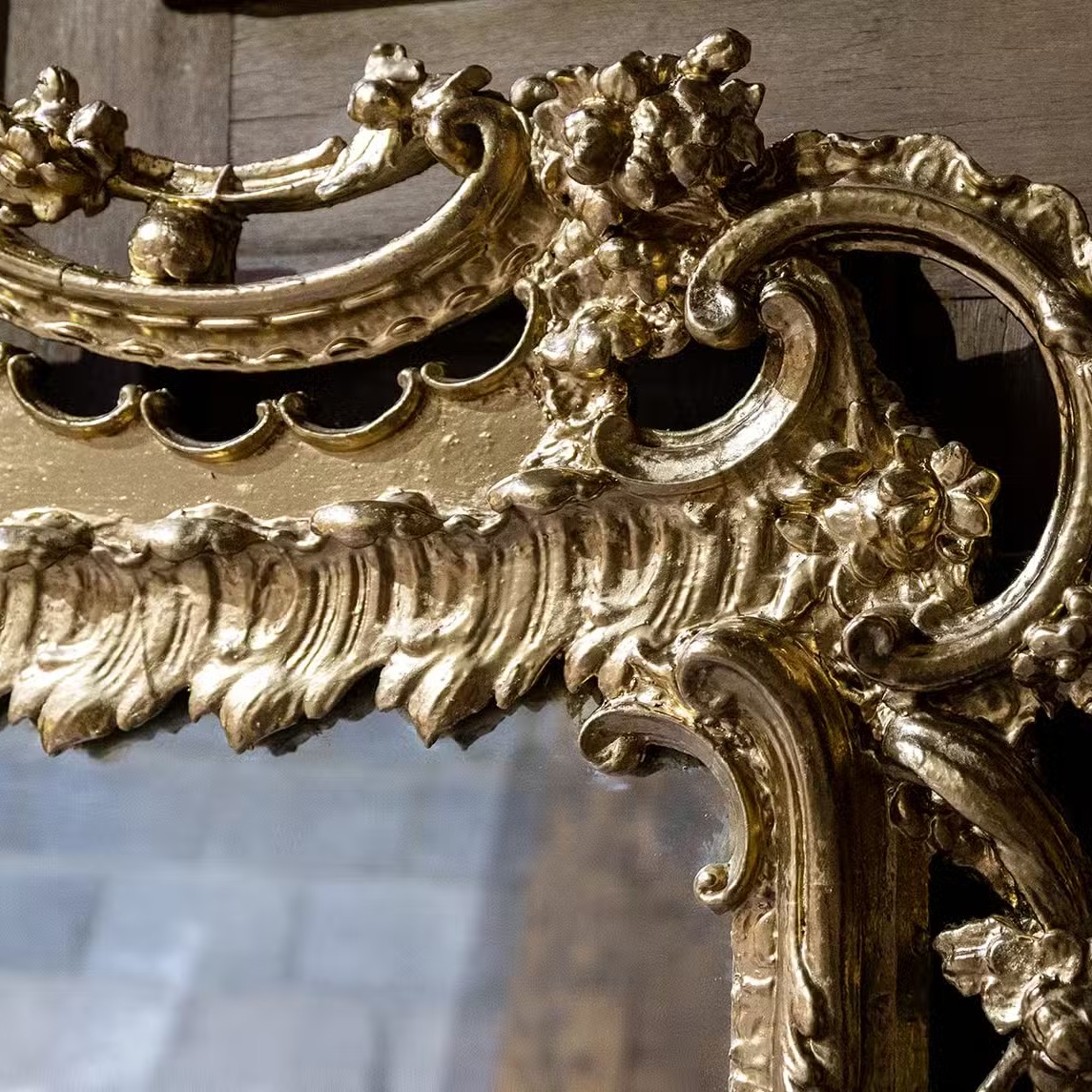 Elegant Antique Overmantle Mirror – Ornate Period Statement Piece — photo 3 of 4