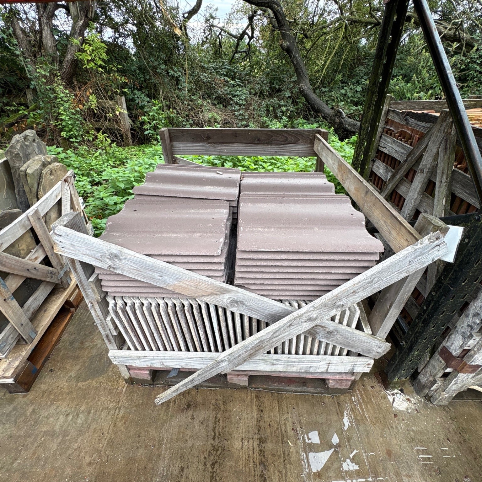 Reclaimed Concrete Interlocking Roof Tiles – Large Batch