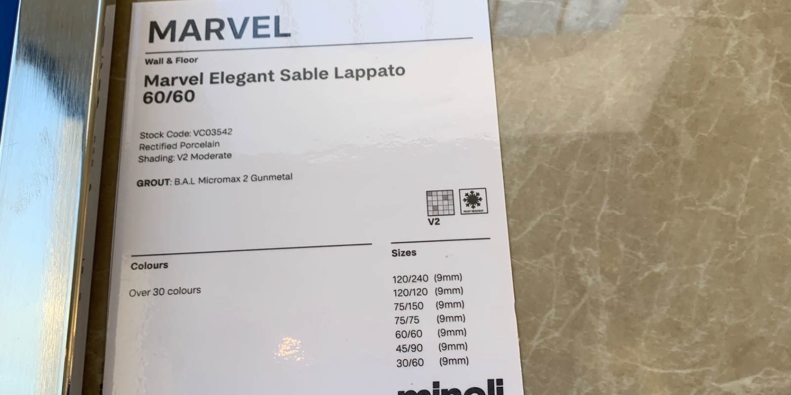 New Minoli Marvel tiles, large format, by Atlas Concorde — photo 3 of 6