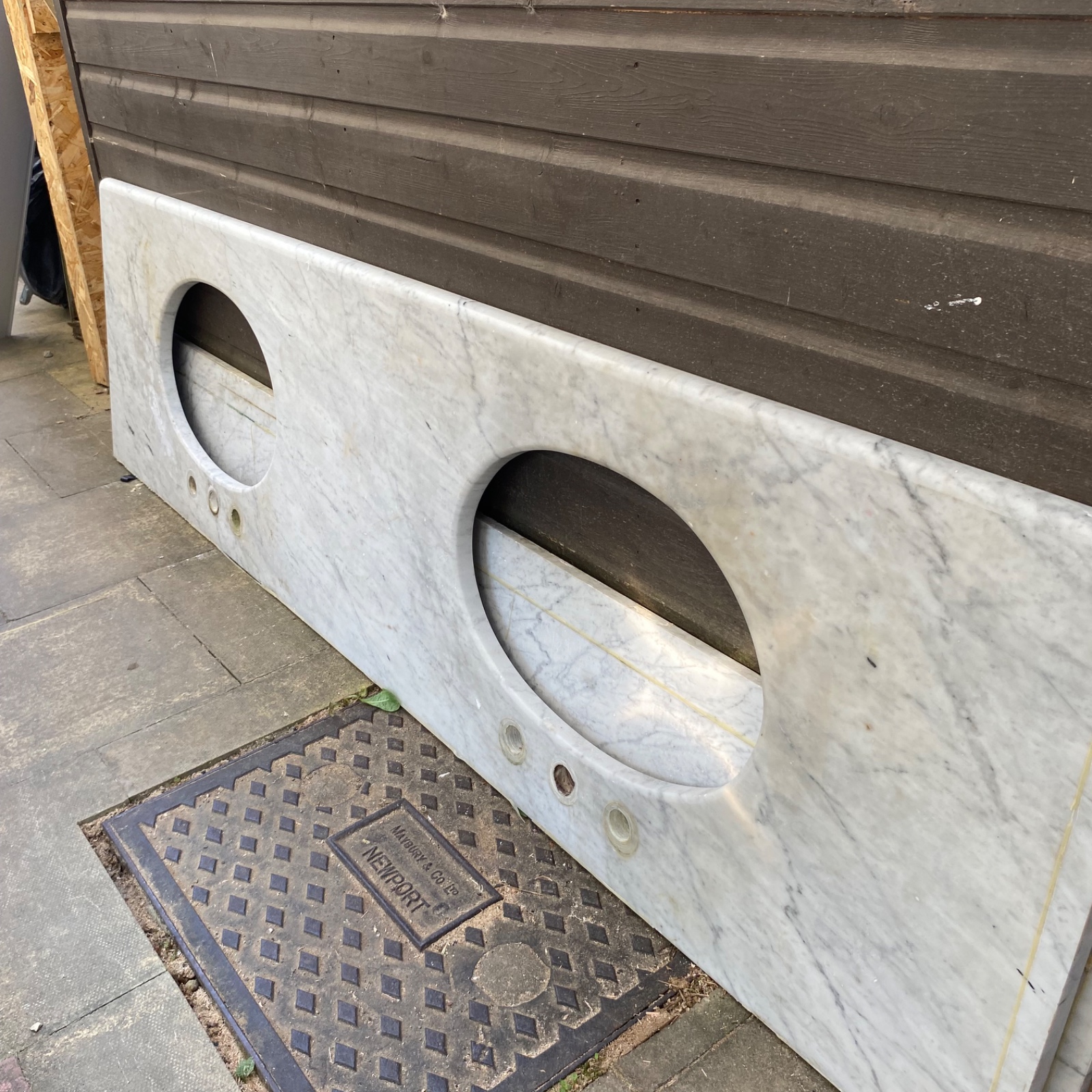 Solid marble basins and vanity top — photo 3 of 3