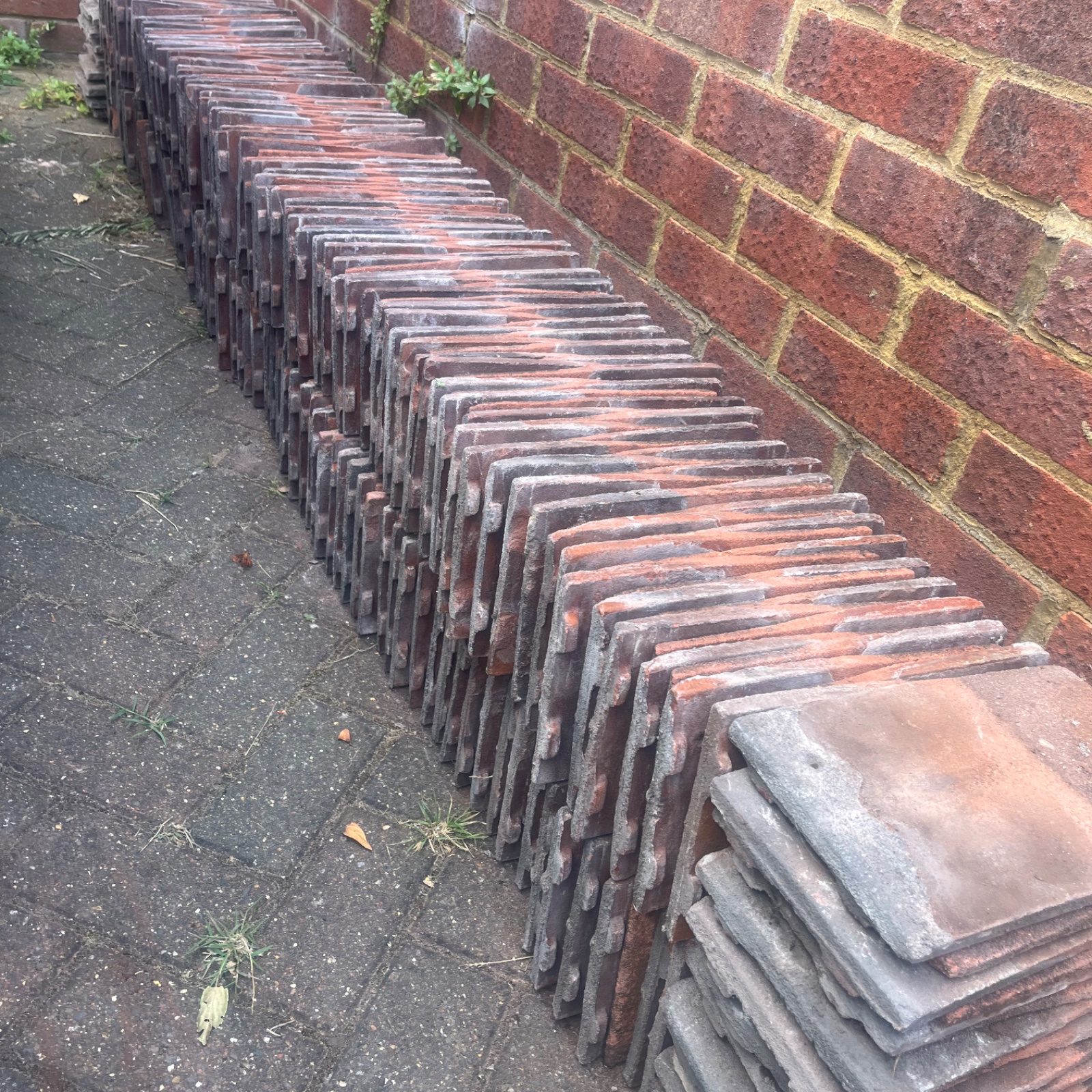 Reclaimed roof tiles