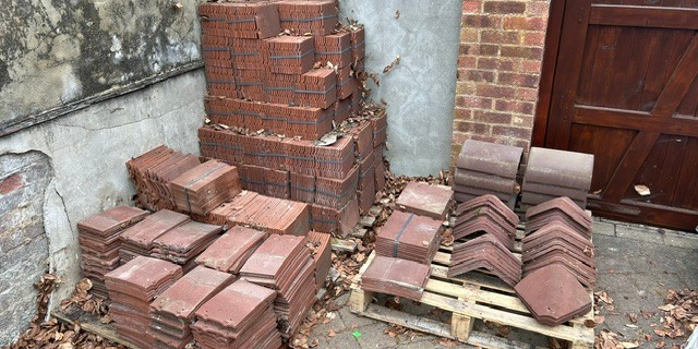 Marley Acme single camber heather sanded clay roof tiles